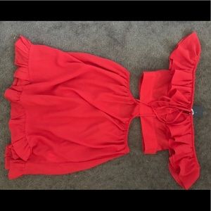 Nasty Gal Cut Out Ruffle Dress